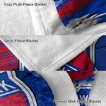 new york rangers paint streaks blue white blanket premium grade