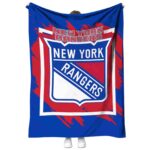 new york rangers splatter effect blue blanket best selling