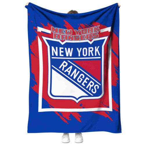 new york rangers splatter effect blue blanket best selling