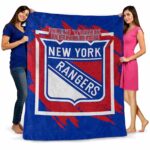 new york rangers splatter effect blue blanket fashion forward