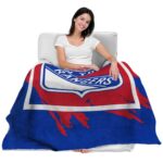 new york rangers splatter effect blue blanket latest model
