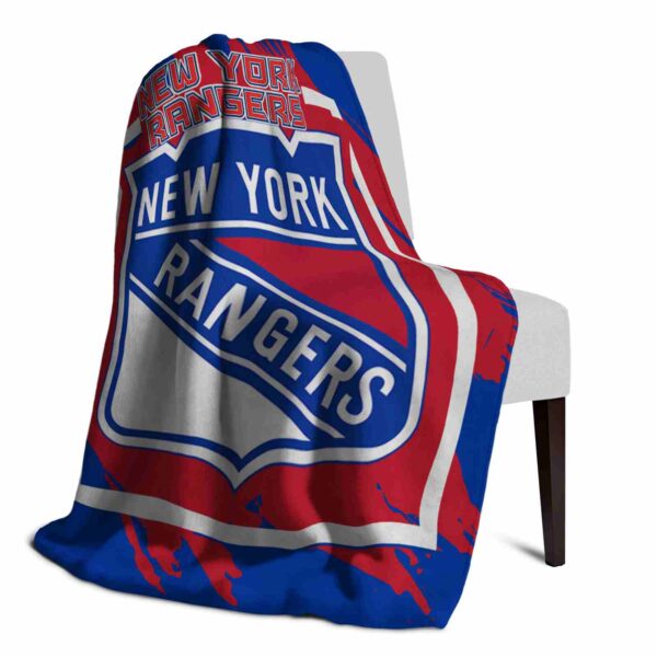 new york rangers splatter effect blue blanket top rated