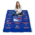 new york rangers striped pattern blue blanket high quality