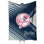 new york yankees diagonal stripes navy blanket best selling