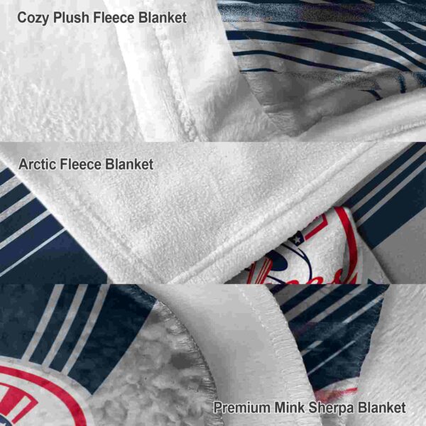 new york yankees diagonal stripes navy blanket premium grade