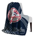 new york yankees diagonal stripes navy blanket top rated