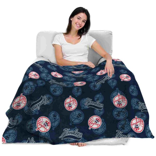 new york yankees diehard fans navy blanket latest model