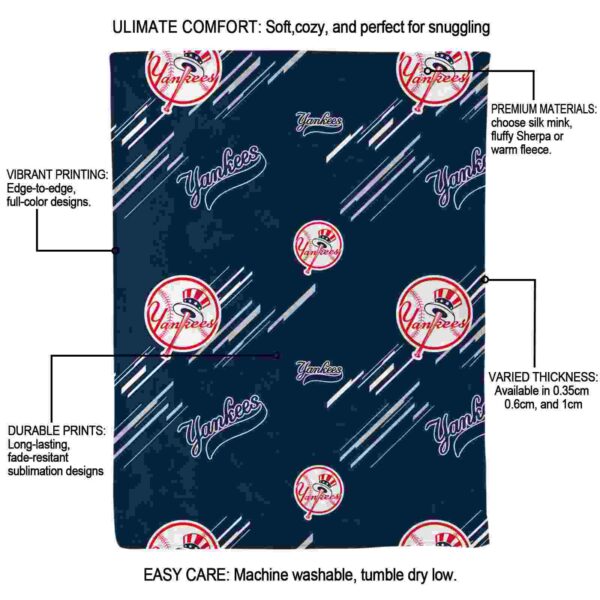 new york yankees fan spirit navy blanket new arrival