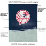 new york yankees gradient dots navy blanket new arrival