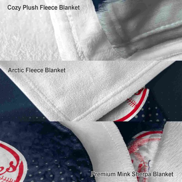 new york yankees gradient dots navy blanket premium grade