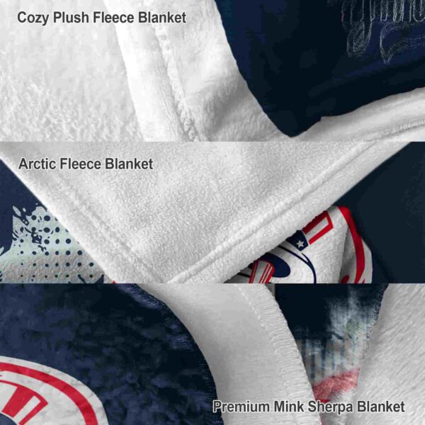 new york yankees grunge texture navy blanket premium grade