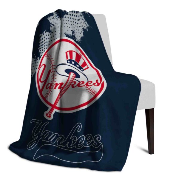 new york yankees grunge texture navy blanket top rated