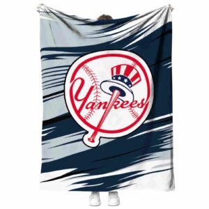 new york yankees paint streaks navy white blanket best selling