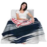 new york yankees paint streaks navy white blanket latest model