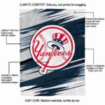 new york yankees paint streaks navy white blanket new arrival