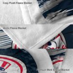 new york yankees paint streaks navy white blanket premium grade