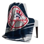 new york yankees paint streaks navy white blanket top rated