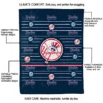 new york yankees striped pattern navy blanket new arrival