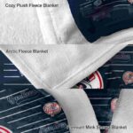 new york yankees striped pattern navy blanket premium grade