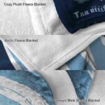 north carolina tar heels brushstrokes light blue white blanket best selling