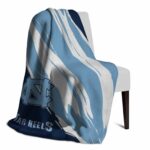 north carolina tar heels brushstrokes light blue white blanket best selling