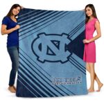 north carolina tar heels diagonal stripes light blue blanket best selling