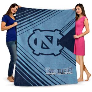 north carolina tar heels diagonal stripes light blue blanket fashion forward