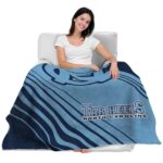 north carolina tar heels diagonal stripes light blue blanket best selling