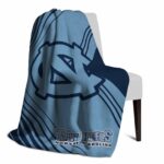 north carolina tar heels diagonal stripes light blue blanket best selling