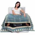 north carolina tar heels football field light blue blanket best selling