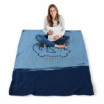 north carolina tar heels gradient dots light blue blanket best selling
