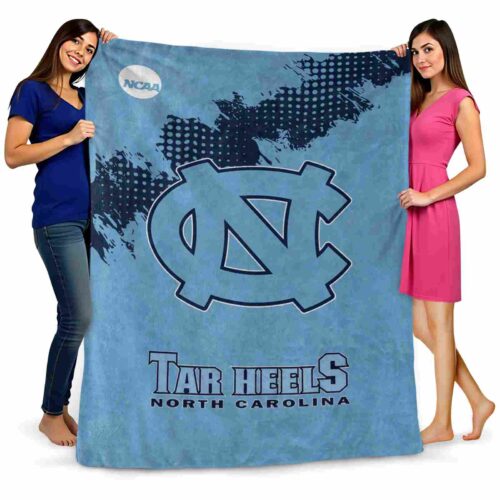 north carolina tar heels grunge texture light blue blanket fashion forward