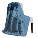 north carolina tar heels grunge texture light blue blanket best selling