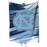 north carolina tar heels paint streaks light blue white blanket best selling