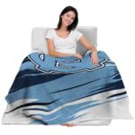 north carolina tar heels paint streaks light blue white blanket best selling