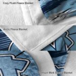 north carolina tar heels paint streaks light blue white blanket best selling
