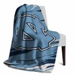 north carolina tar heels paint streaks light blue white blanket best selling