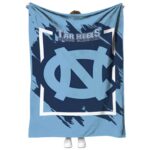 north carolina tar heels splatter effect light blue blanket best selling
