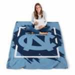 north carolina tar heels splatter effect light blue blanket best selling