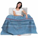north carolina tar heels striped pattern light blue blanket best selling