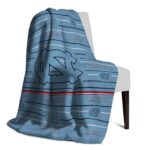 north carolina tar heels striped pattern light blue blanket best selling