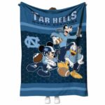 north carolina tar heels three musketeers light blue blanket best selling