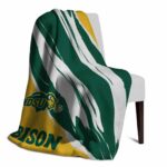 north dakota state bison brushstrokes green white blanket top rated