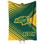 north dakota state bison diagonal stripes green blanket best selling