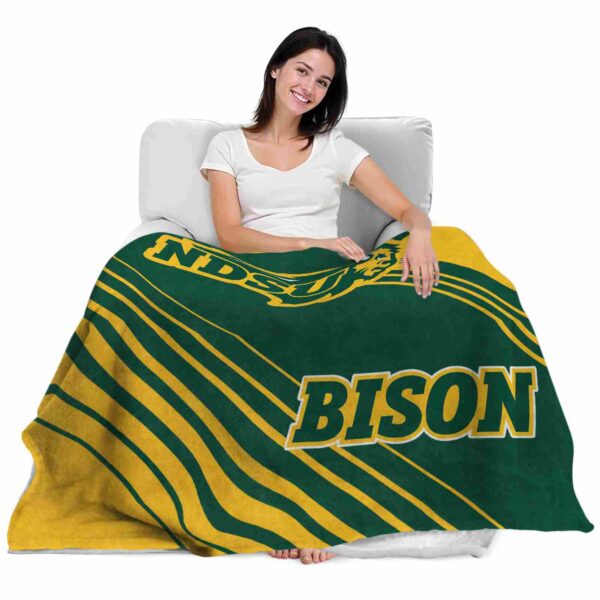 north dakota state bison diagonal stripes green blanket latest model