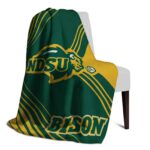north dakota state bison diagonal stripes green blanket top rated