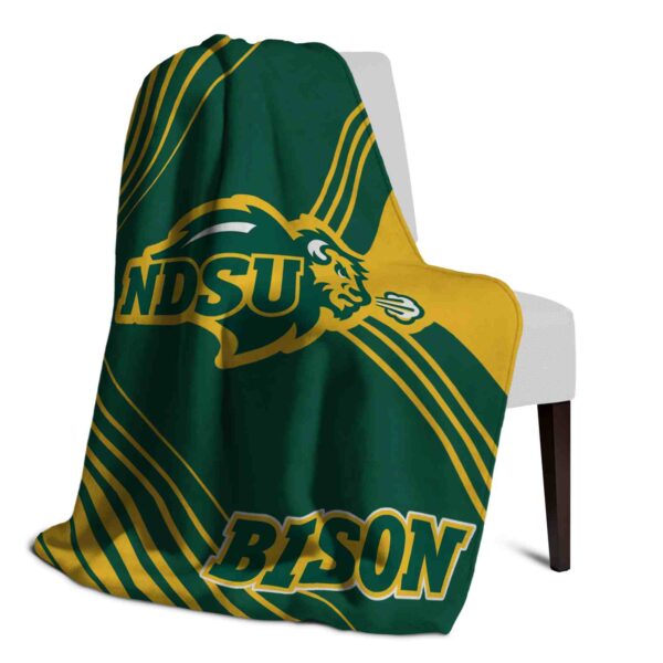 north dakota state bison diagonal stripes green blanket top rated