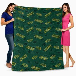 north dakota state bison diehard fans green blanket fashion forward