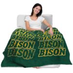 north dakota state bison fan pride green blanket best selling