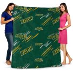 north dakota state bison fan spirit green blanket best selling